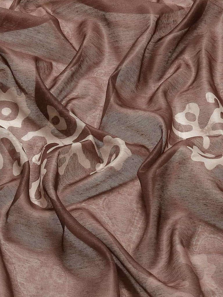 Women's Pure Cotton block print saree with unstiched blouse piece view 6