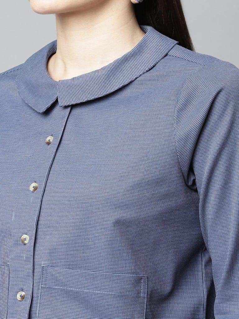 Blue Textured Co-ord Set view 5