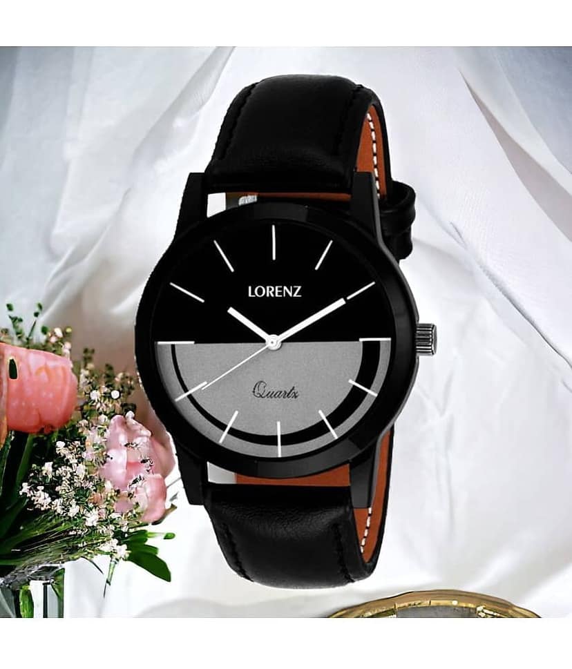 Lorenz Black PU Analog Men's Watch