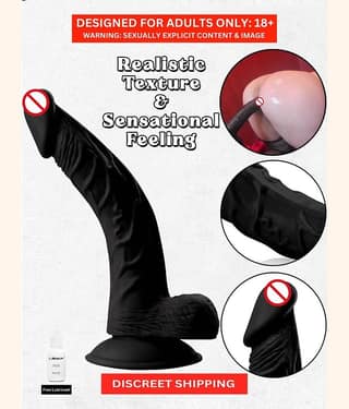 BLACK 8 Inch C Shape Realistic Dildo With Strong Suction Cup Suction dildo dicks toy silicon pe*nis sexy products low price