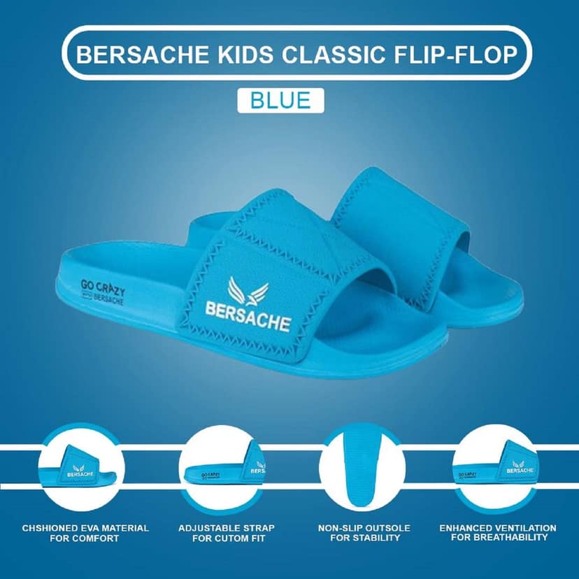 Bersache Extra Soft Classic Casual Regular wear with Ultra Soft & Flexibility Technology Flip-Flop for Boy's & Girl'S view 2