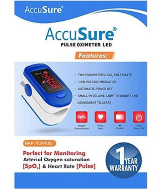 Accusure PULSE OXIMETER FS10C Finger Tip