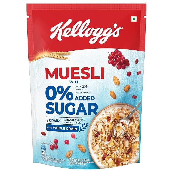 Kelloggs Muesli with 0% Added Sugar, 500g