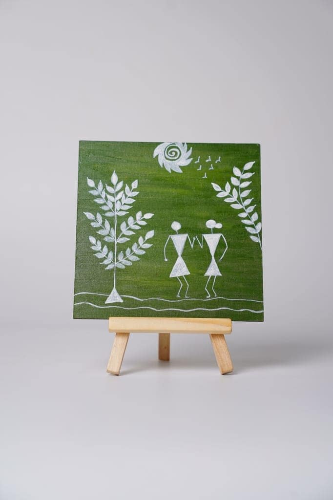 Canvase Warli Art, A Traditional Folk Painting view 2