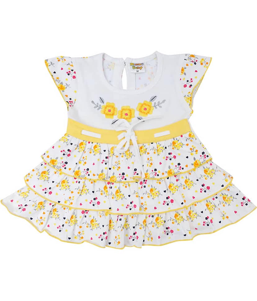 NammaBaby Pack of 1 Baby Girls Cotton Blend Frock ( Yellow )