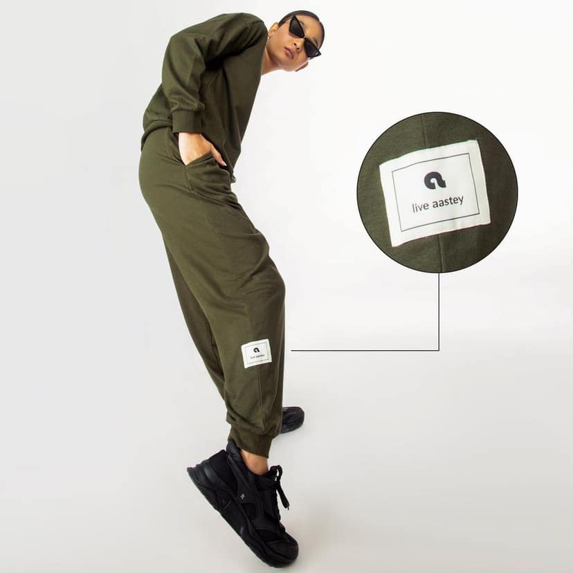 Get Cosy Joggers - Olive Green view 3