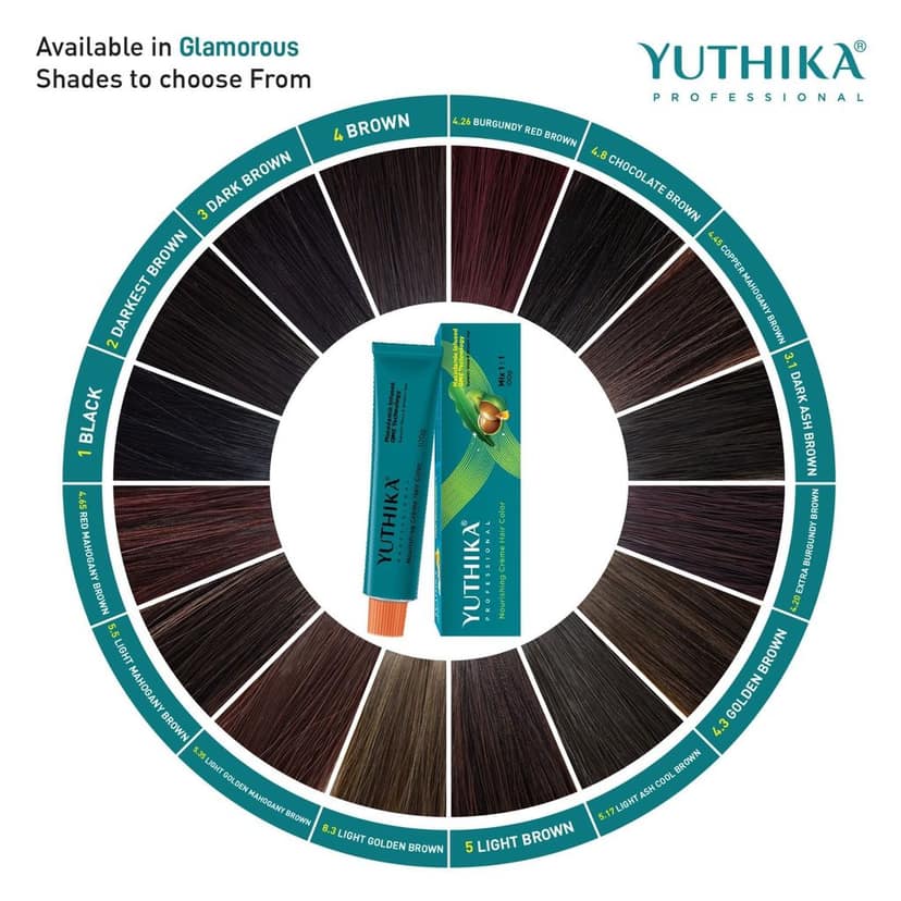 Yuthika Professional Creme Hair Color 5.3 Golden Brown 100gm, Permanent Hair Colour, Professional Salon Hair Colour view 10
