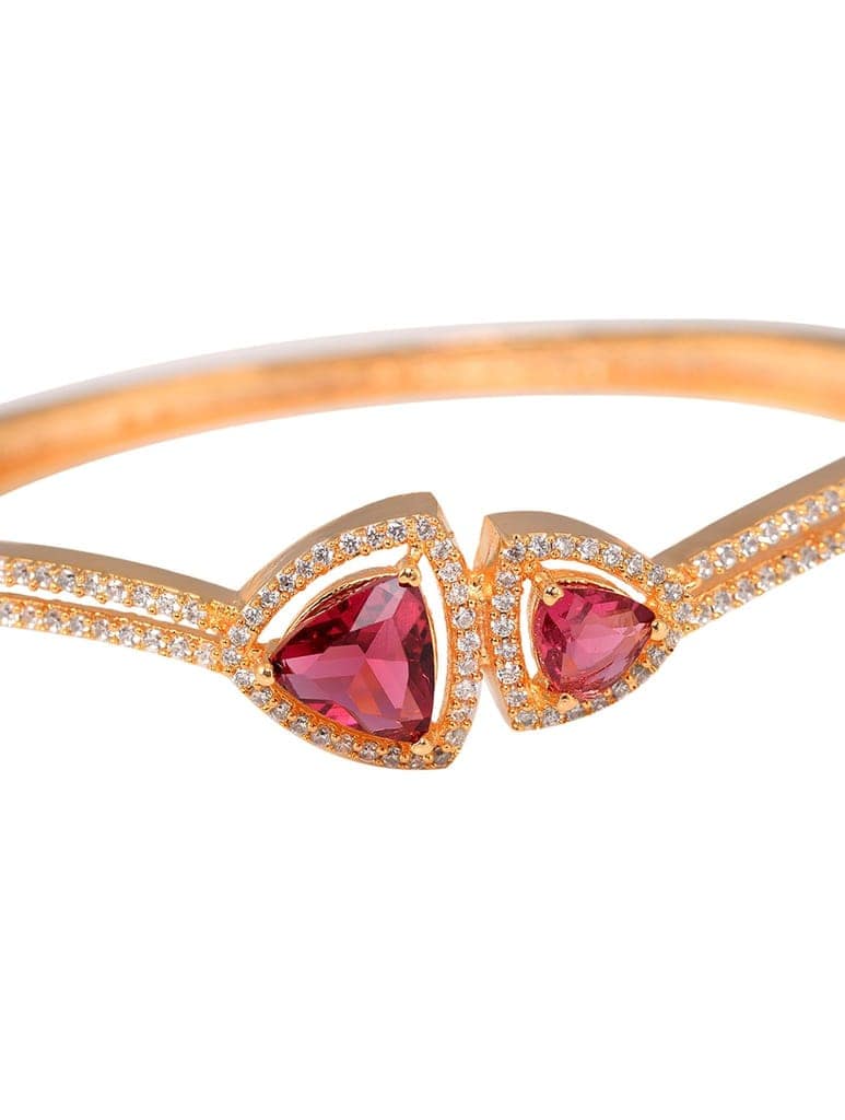 Gold plated Ruby AD Handcrafted Bracelet for Women & Girls view 3