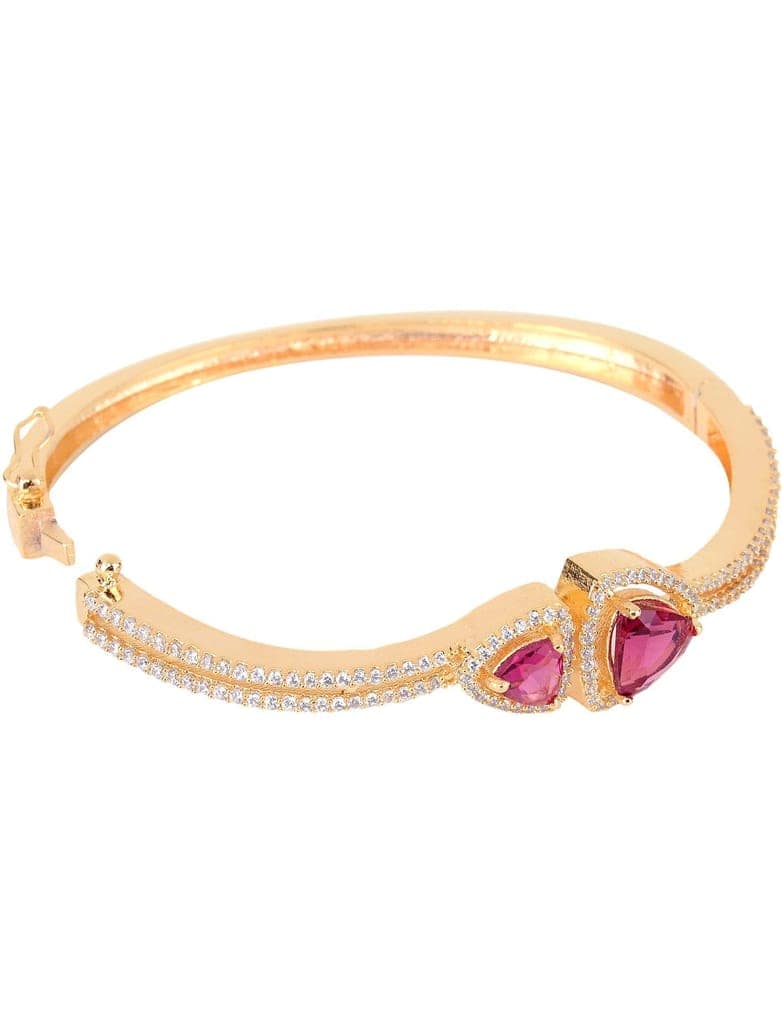 Gold plated Ruby AD Handcrafted Bracelet for Women & Girls view 7