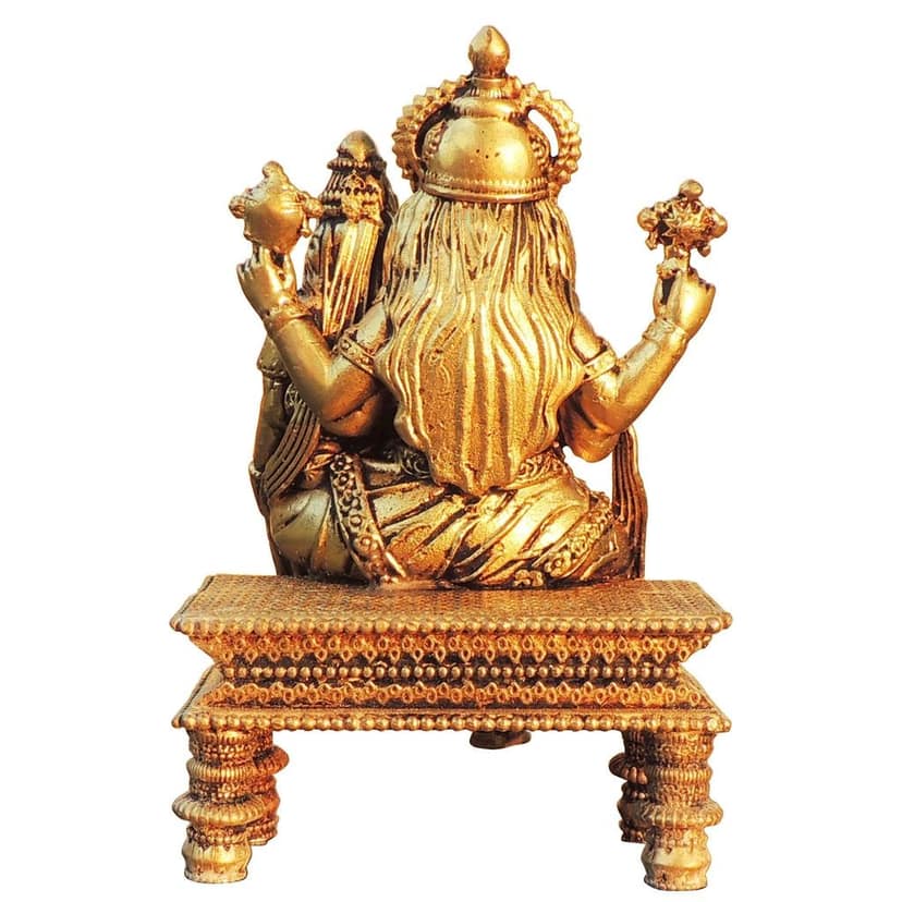 Brass Narsingh Bhagwan God Idol � Narasimha Dev Brass Murti For Home Mandir, Height : 4.7 Inch (BSMAS1807 E) view 3