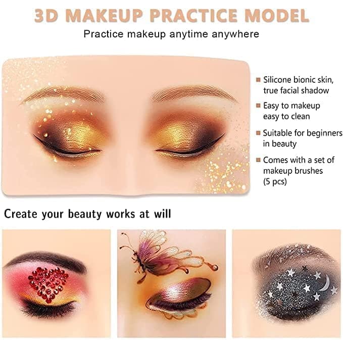 Elecsera Practice Training Head, Beauty Star Makeup Cosmetology Mannequin Head Doll 100 g (Skin) view 4