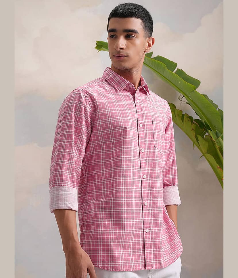 Highlander 100% Cotton Slim Fit Printed Full Sleeves Men's Casual Shirt - Multicolor ( Pack of 1 ) view 6
