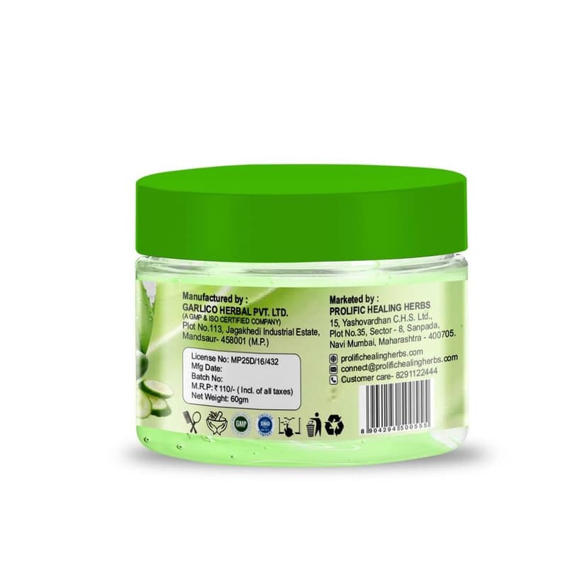 Glow More Again Cucumber Aloevera Gel ( Disappears dark circles and dark spots, Tighten pores, Brings natural glow to skin.) view 4