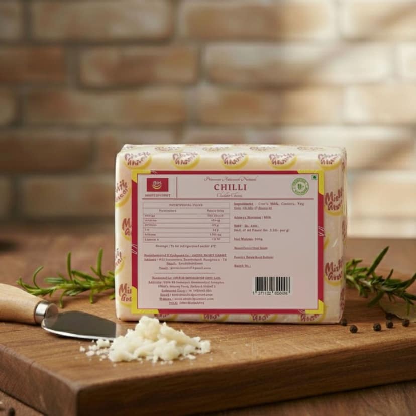 Mishti Gourmet Natural Chilli Cheddar 200g