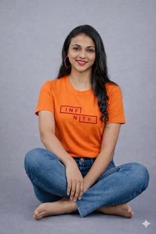 Orange "Infinity" Tees for Women