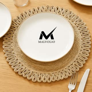 MALVOLIO Set of 1 Jute Dining Placemat 31 cm Or 12inch(Beige)