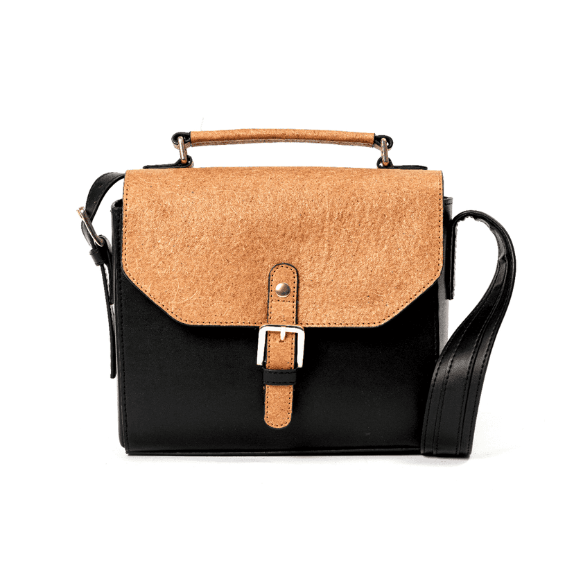 Juniper Vegan Leather Sling Bag - Black