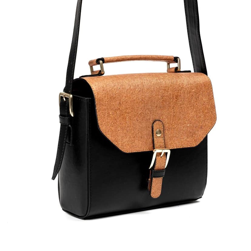 Juniper Vegan Leather Sling Bag - Black view 4