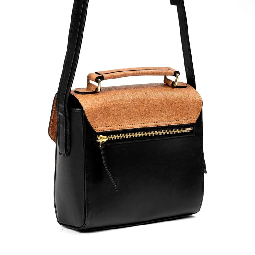 Juniper Vegan Leather Sling Bag - Black view 5