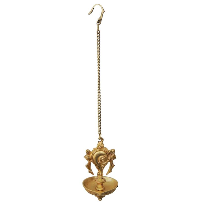 Brass Wall Hanging Shank Deepak (BSMAS898 A) view 3