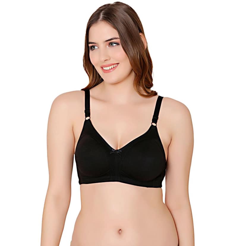 Bodycare polycotton wirefree adjustable straps moulded cup non padded bra-6576B view 2