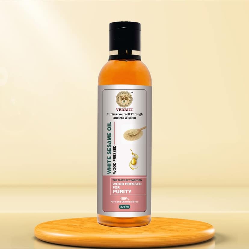 Wood Pressed White Sesame Oil