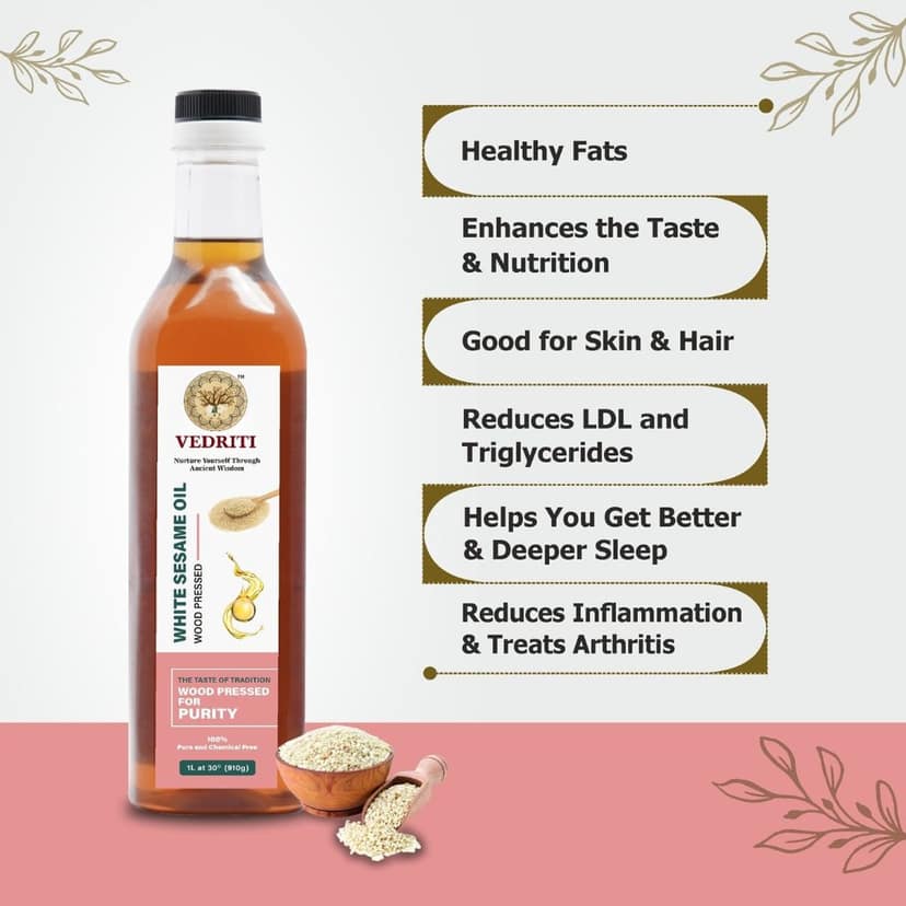 Wood Pressed White Sesame Oil view 6