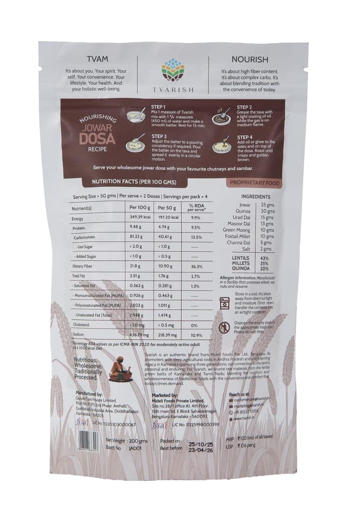 Tvarish Instant Dosa Mixes Combo (3*200g) view 4
