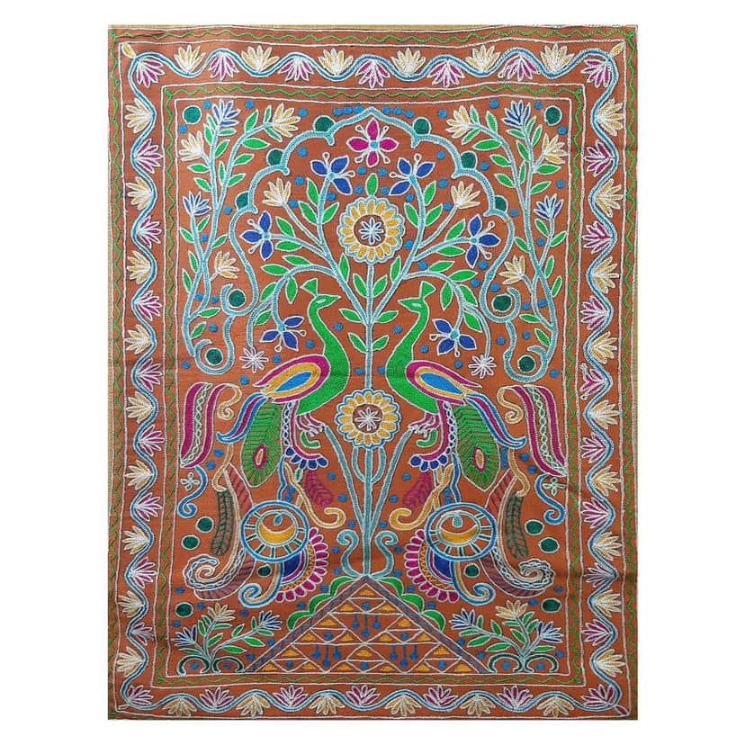 Garvi Gurjari (A Gujarat Govt Enterprise Cotton Golden Hand Embroidered Wall Hangings/Decor (25� x 16�) view 2