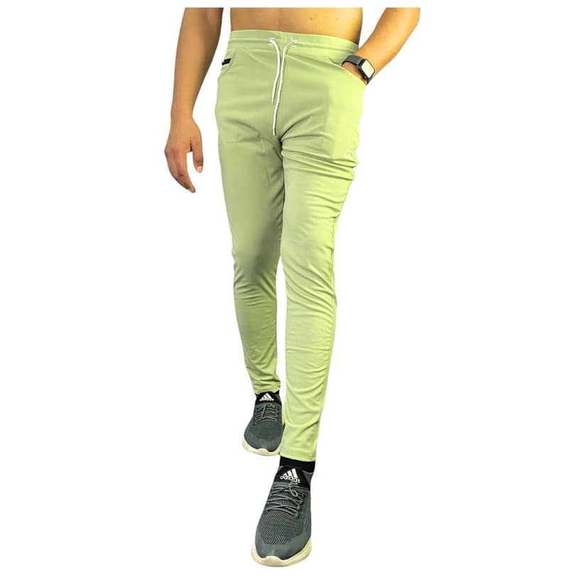 Wruxing Solid Men Green Track Pants view 3