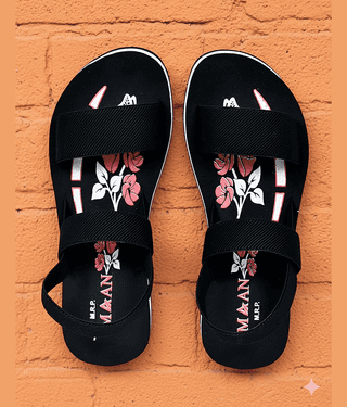 MAAN Black Women's Gladiators Flats
