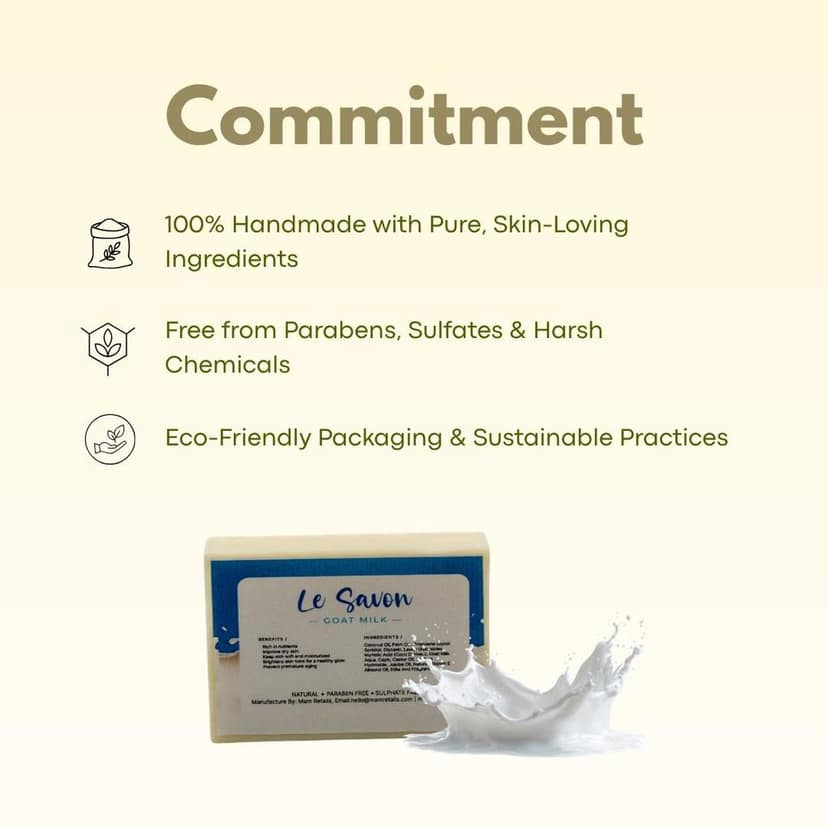 Le Savon Goat Milk - Natural, Paraben Free, Sulphate Free view 3