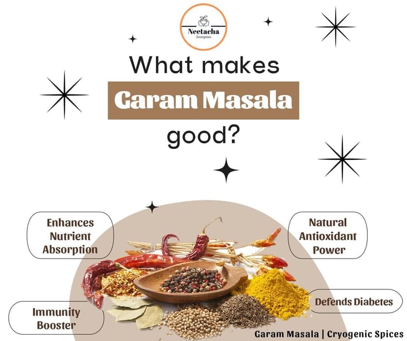 NEETACHA ENTERPRISES LLP Premium Cryogenic Garam Masala I 100g I Natural, Free from Preservatives and Additives | Enhances flavour, taste, and aroma to everyday cooking view 4
