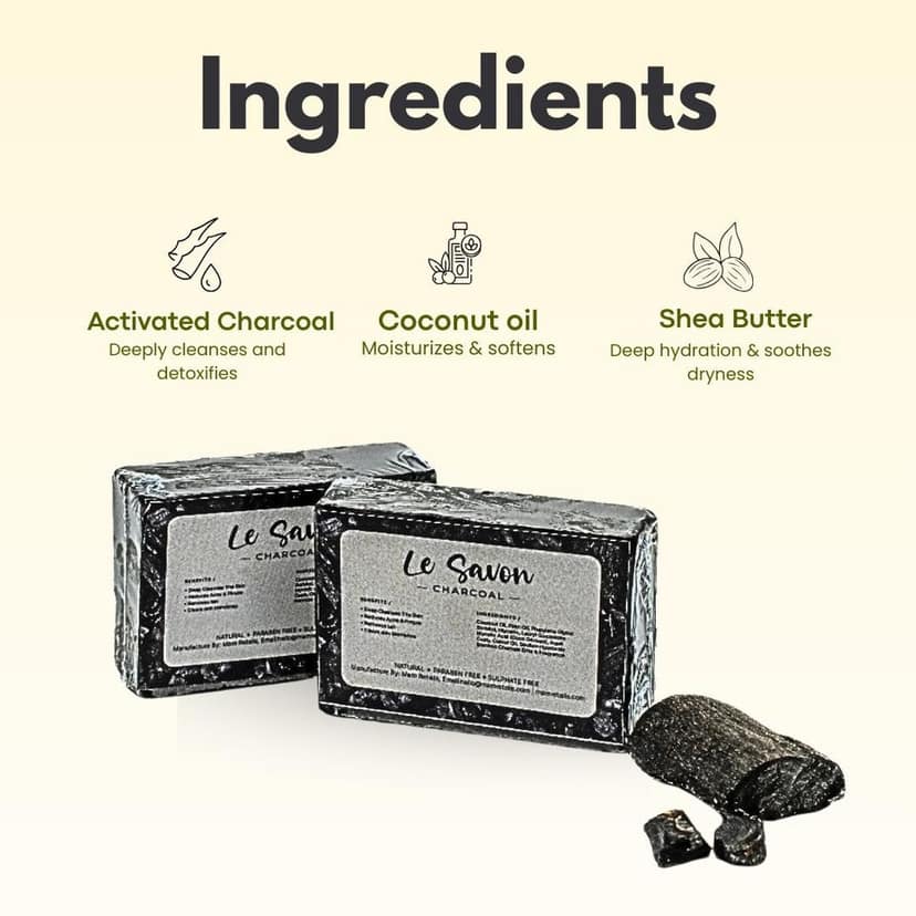 le savon charcoal soap view 5