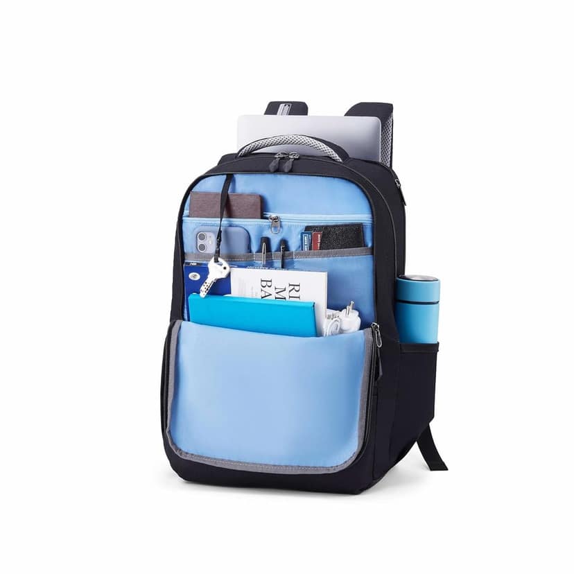 Hall 4.0 | 31.5 Ltrs | 3 Compartments | Bottle Pocket | Ergonomic Padded Back Panel & Shoulder Straps | Laptop Backpack | 1 Year International Warranty | Black view 2