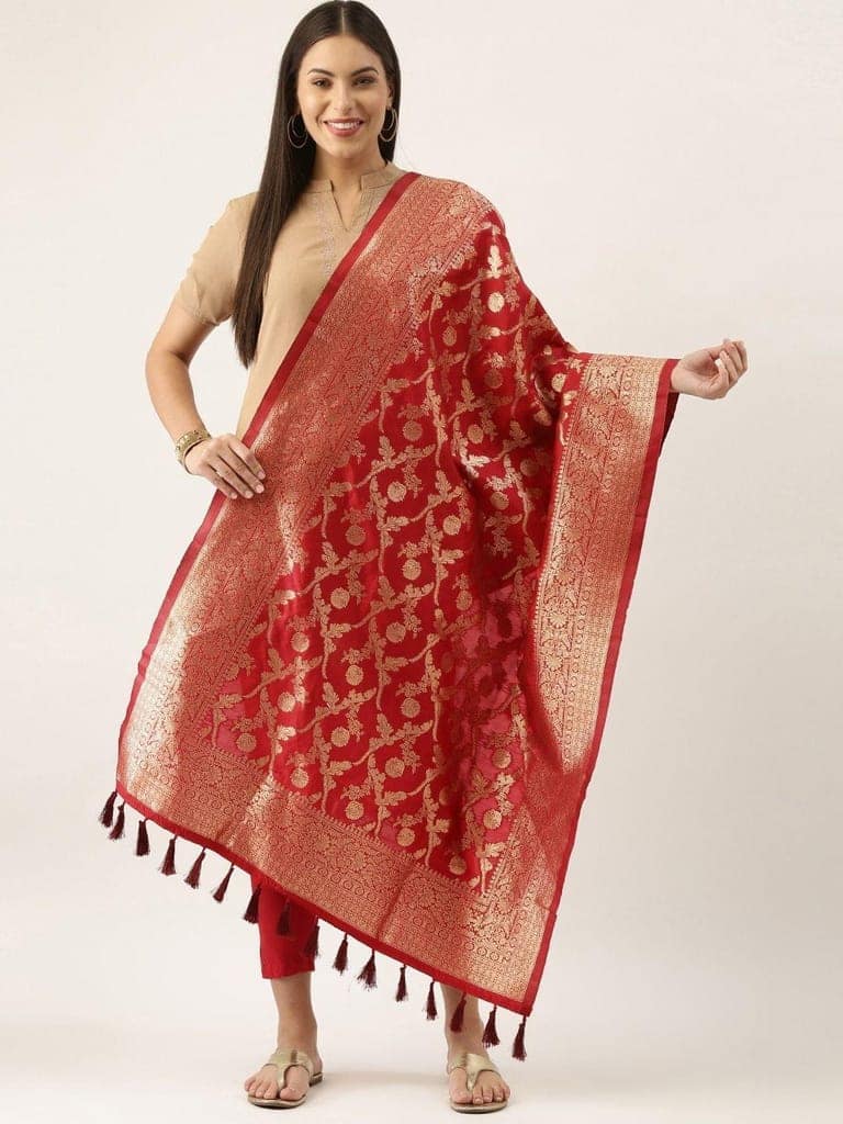 Women's Fancy Woven Banarasi Silk Dupatta