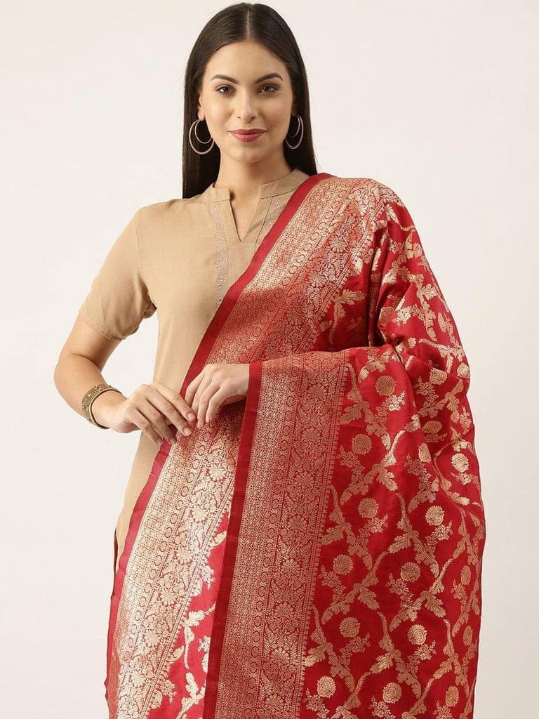 Women's Fancy Woven Banarasi Silk Dupatta view 2
