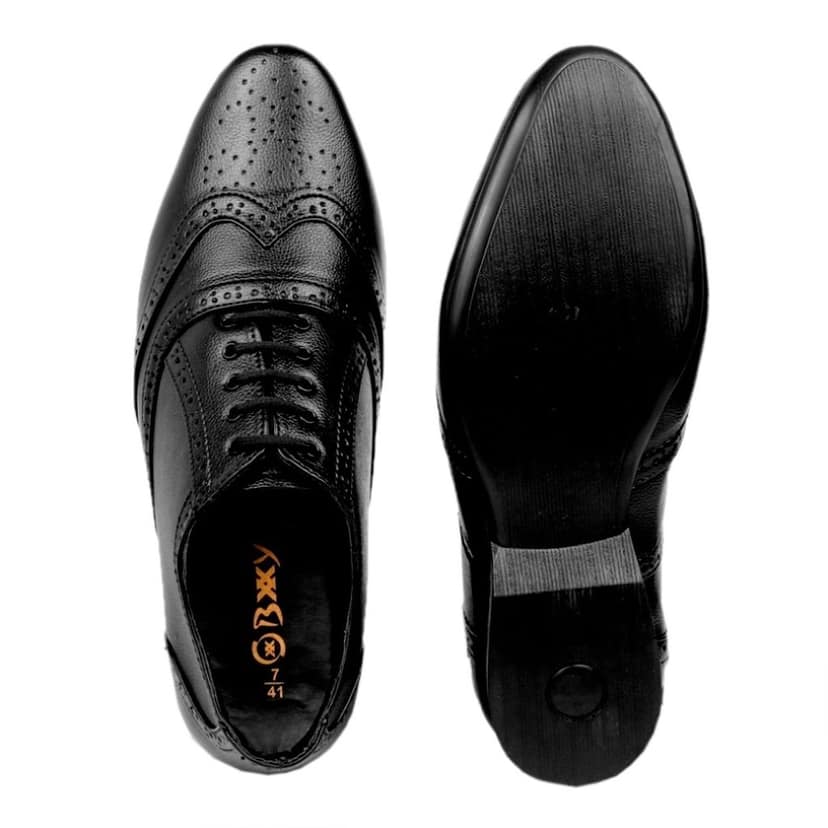 Men's 3 Inch Hidden Height Increasing Formal Work Wear Brogue Oxford Shoes view 5
