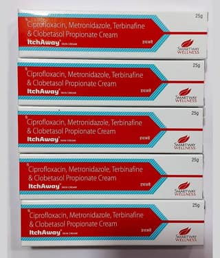 Itchaway Antifungal Cream For All Skin Type, 25gm ( Pack of 5)