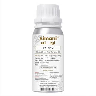 Aimani Poison Perfume Attar Oil 25ml | Long Lasting Alcohol-Free Fragrance | Premium Unisex Attar for Men & Women