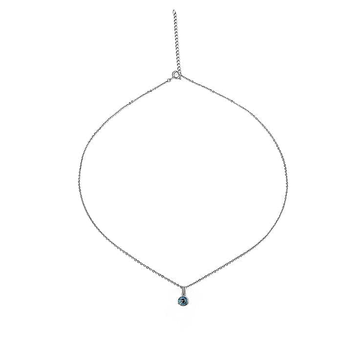 Silver 6 mm Turkish Evil Eye Pendant with Chain view 7