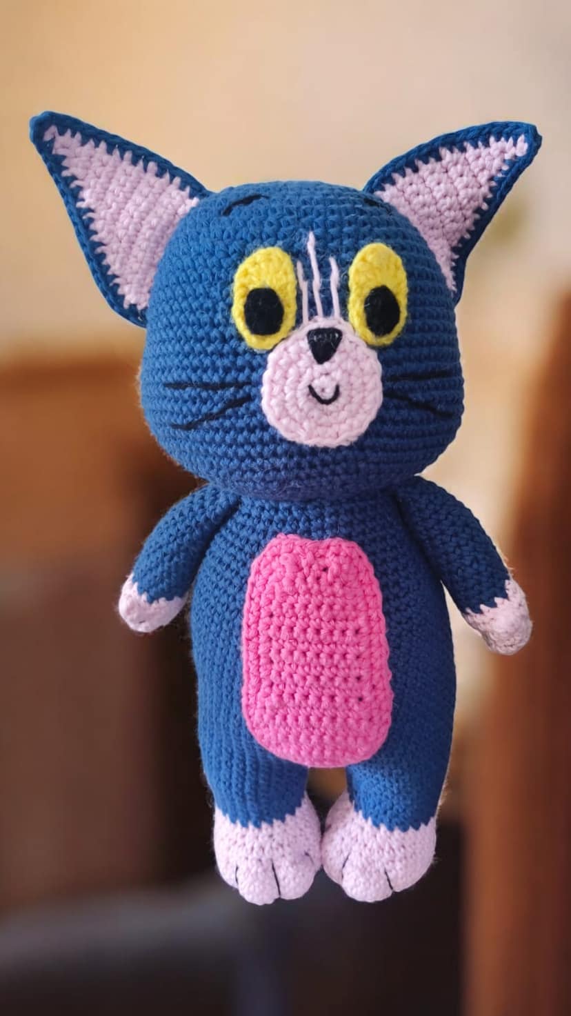 Tom The Cat Stuffed Crochet Toy