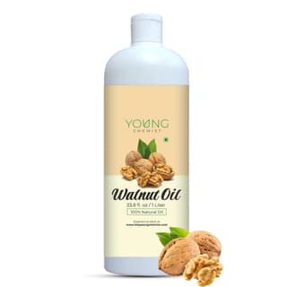 Young Chemist Edible Walnut Oil Cold Pressed - 1 Litre, Pure, Natural Oil for Healthy Cooking, Hair and Skin Care Young Chemist Edible Walnut Oil Cold Pressed - 1 Litre, Pure, Natural Oil for Healthy Cooking, Hair and Skin Care - 1 l (Pack of 1)
