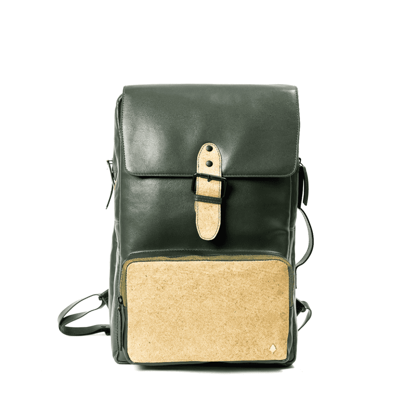 Arden Vegan Leather Backpack - Green