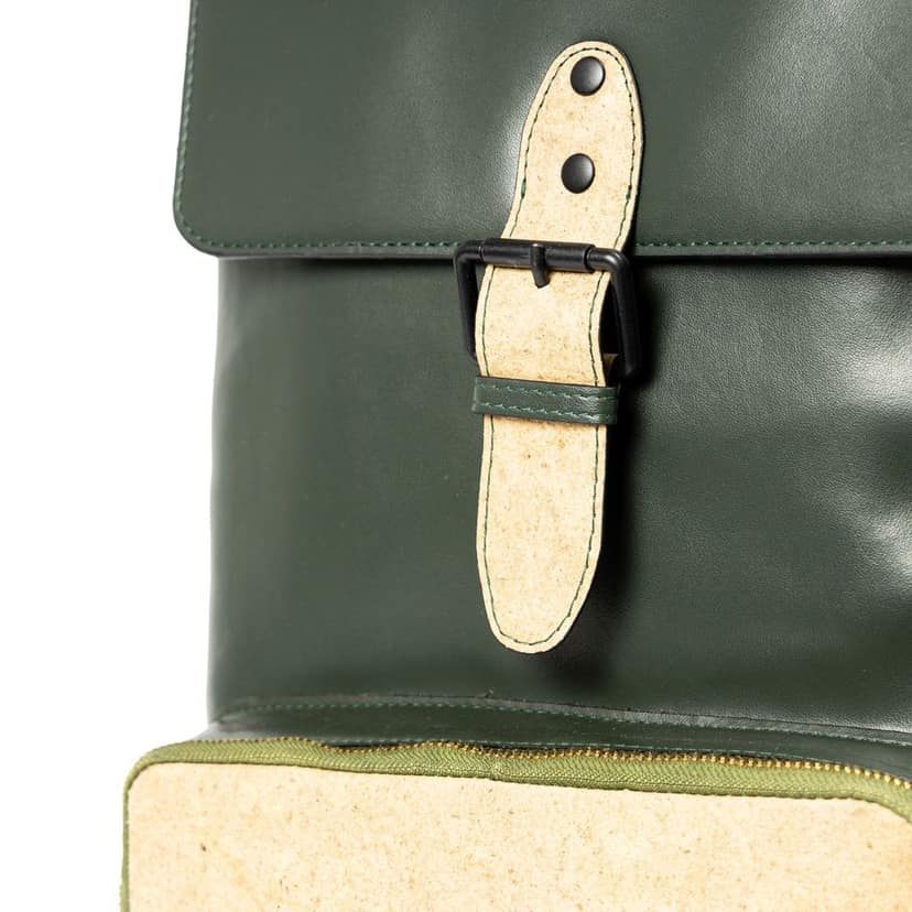 Arden Vegan Leather Backpack - Green view 4