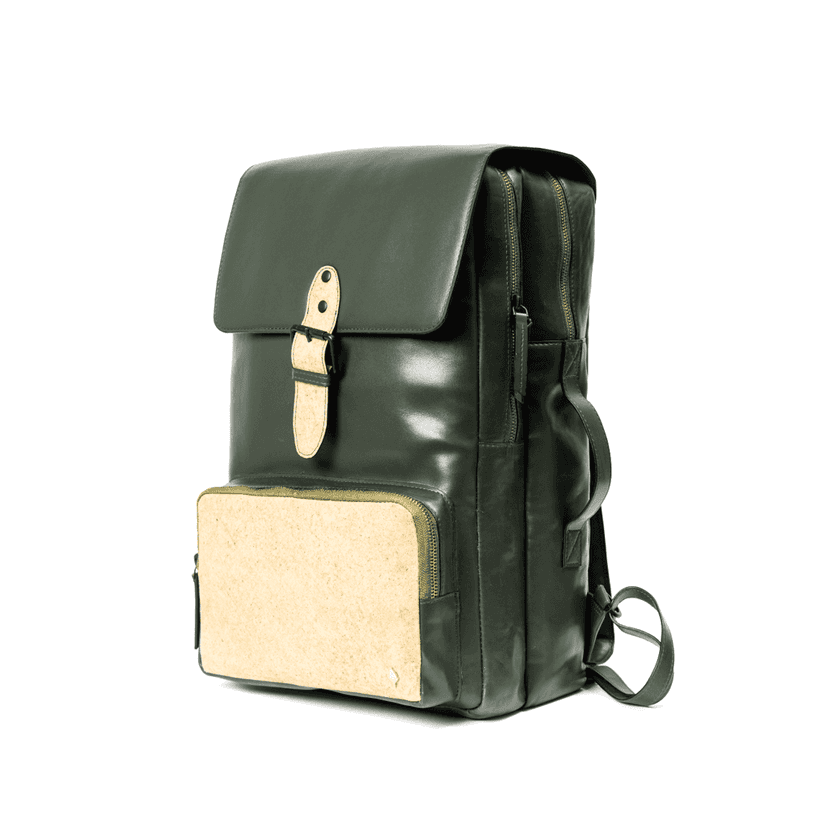 Arden Vegan Leather Backpack - Green view 5