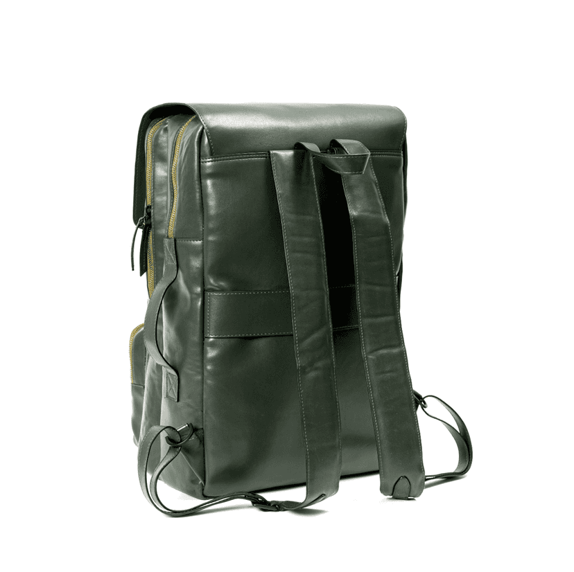 Arden Vegan Leather Backpack - Green view 6