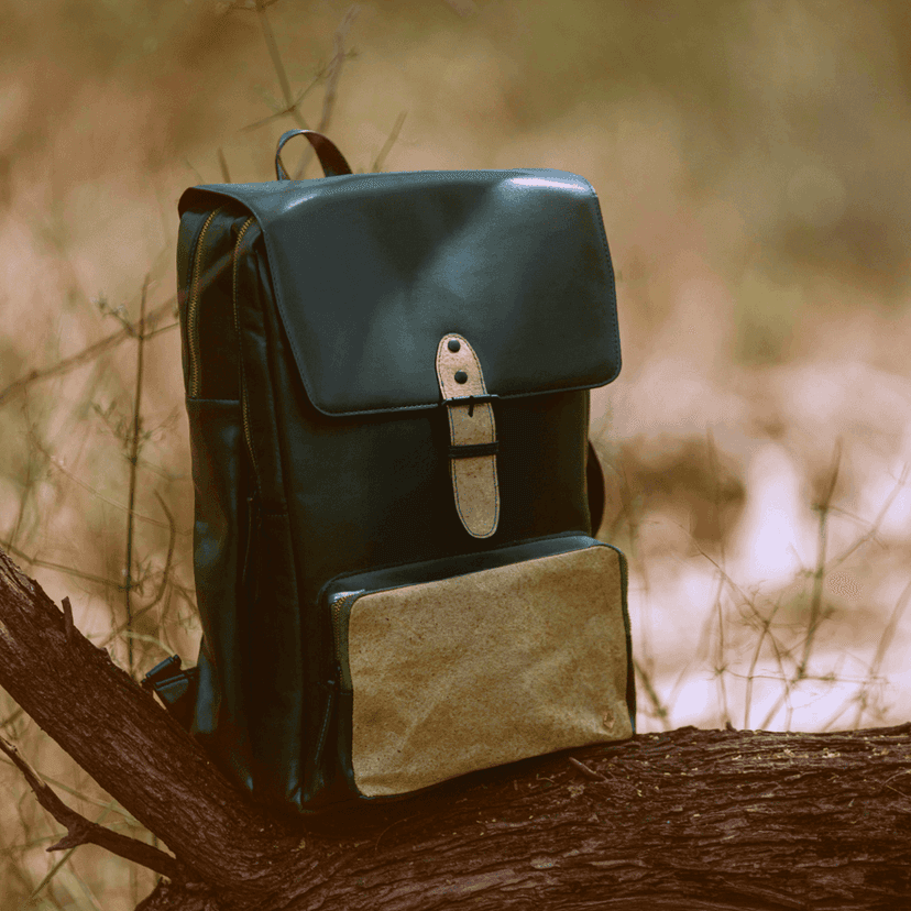 Arden Vegan Leather Backpack - Green view 7