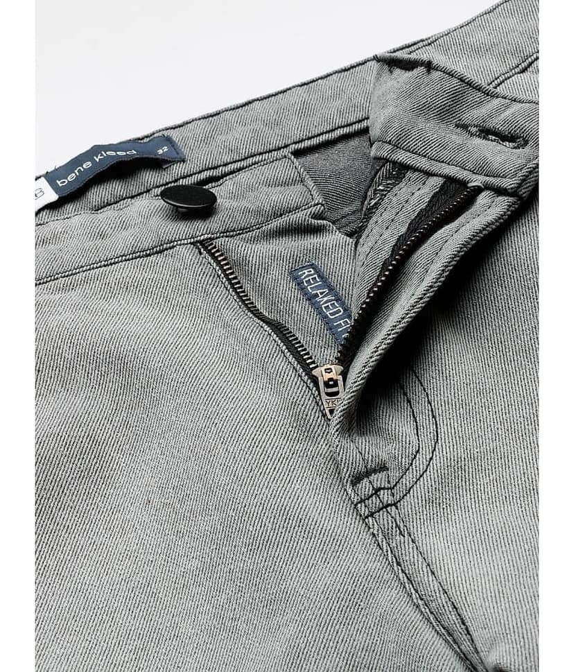 Bene Kleed Regular Fit Basic Men's Jeans - Light Grey ( Pack of 1 ) view 5