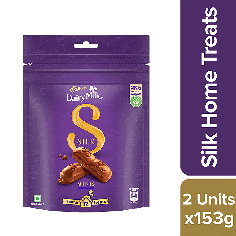 Cadbury Dairy Milk Silk Home Treats, 153 g (Pack of 2)